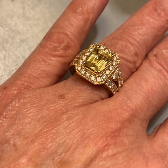 RADIANT ❤️‍🩹❤️❤️‍🩹14k Yellow Gold 4.00ct Beryl 1.30ct Diamond Ring - Picture 9 of 9